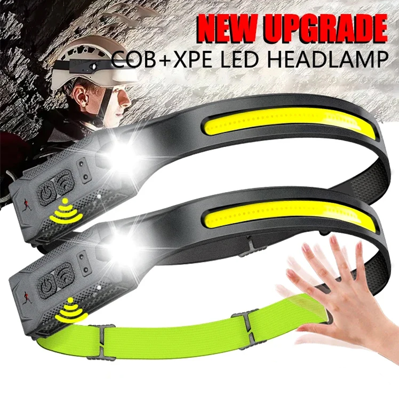 Renewable Energy Battery - LED-Stirnlampe, USB wiederaufladbar, 3-Modus-Beleuchtung, Scheinwerfer, Taschenlampe,