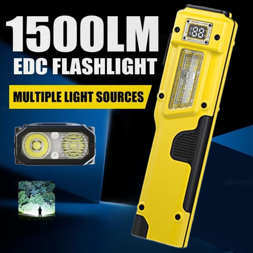 Renewable Energy Battery - Ultradünne EDC Wiederaufladbare LED-Taschenlampe mit Batterieanzeige